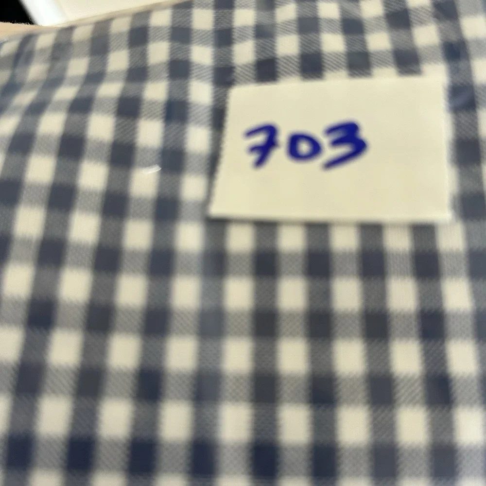 Polo Ralph Lauren Shirt Mens L Gingham Check Blue White Heavyweight Button Down
